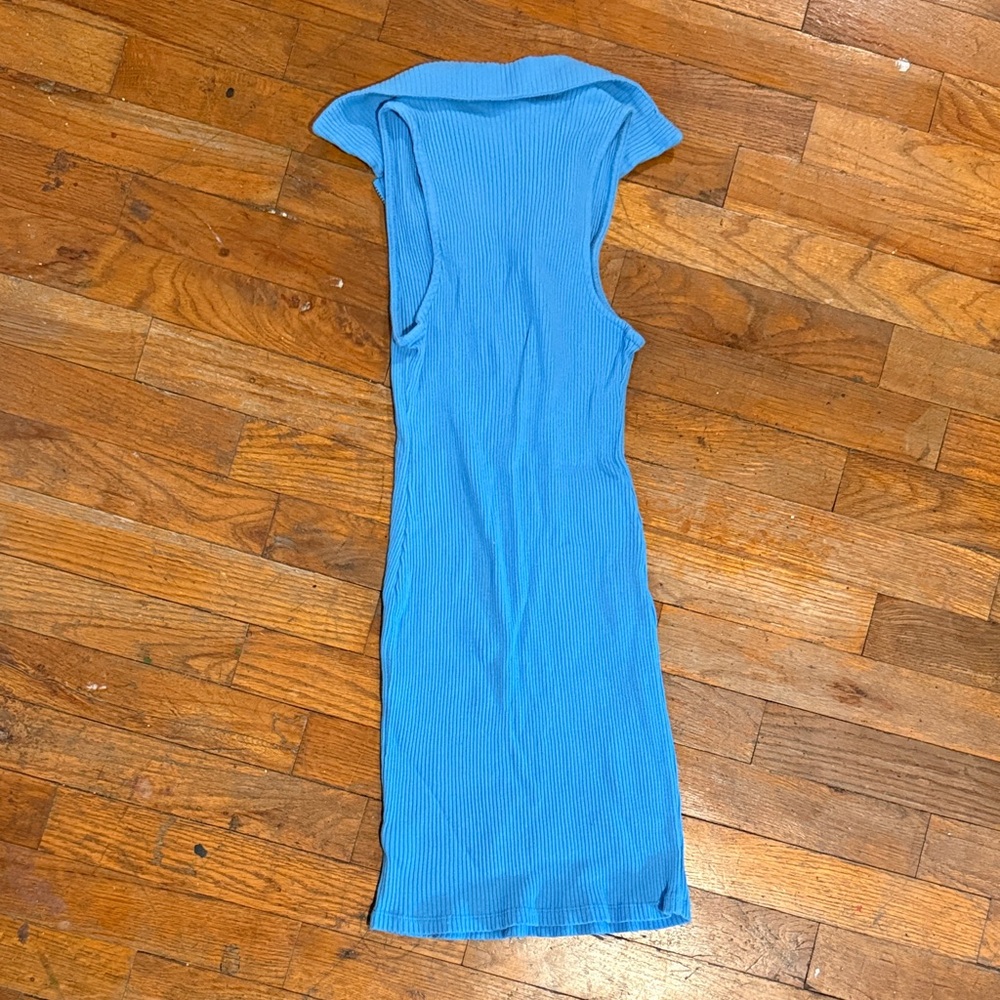 Blue Collared Mini Dress - Picture 2 of 2